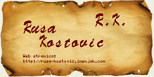 Rusa Kostović vizit kartica